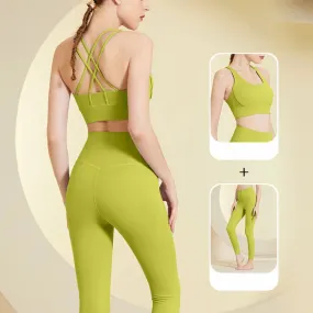 2Pcs Seamless activewear Yoga Set Gym Fitness Clothing Women Suits Sports Bra Crop Top Workout Leggings Sportswear Female