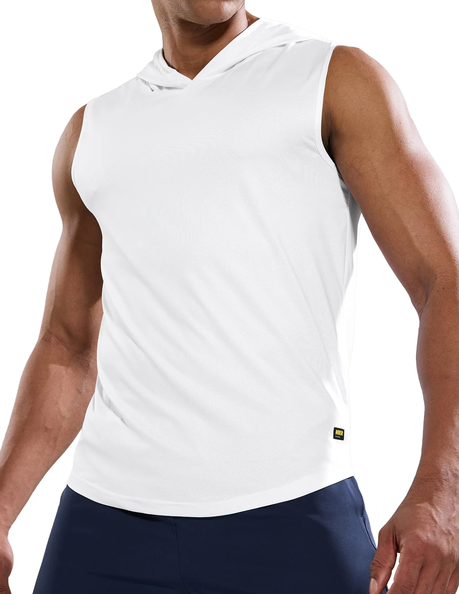 Men's Sleeveless Tank Top with Hood Quick Dry Shirts